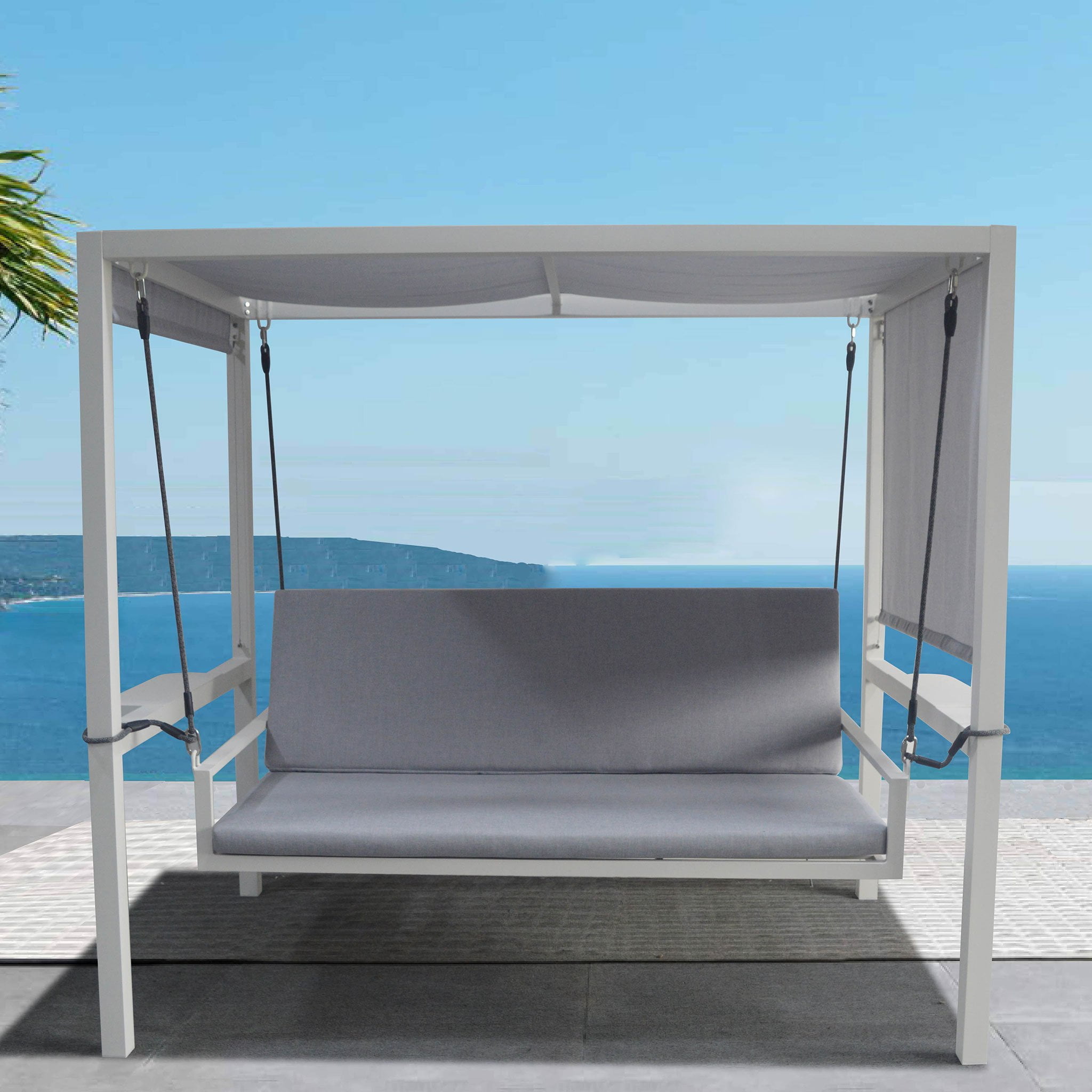 2 3a99a0a6 595e 4ef6 b661 03dfbc2c9c02 GIO Pavilion cu leagăn gri Pentru Terasa sau Gradina GIO Pavilion cu leagăn gri Pentru Terasa sau Gradina - imagine 3