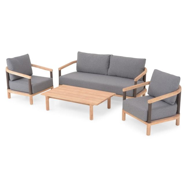 SALSA Set mobilier terasă/grădină, 2 fotolii, canapea și măsuță