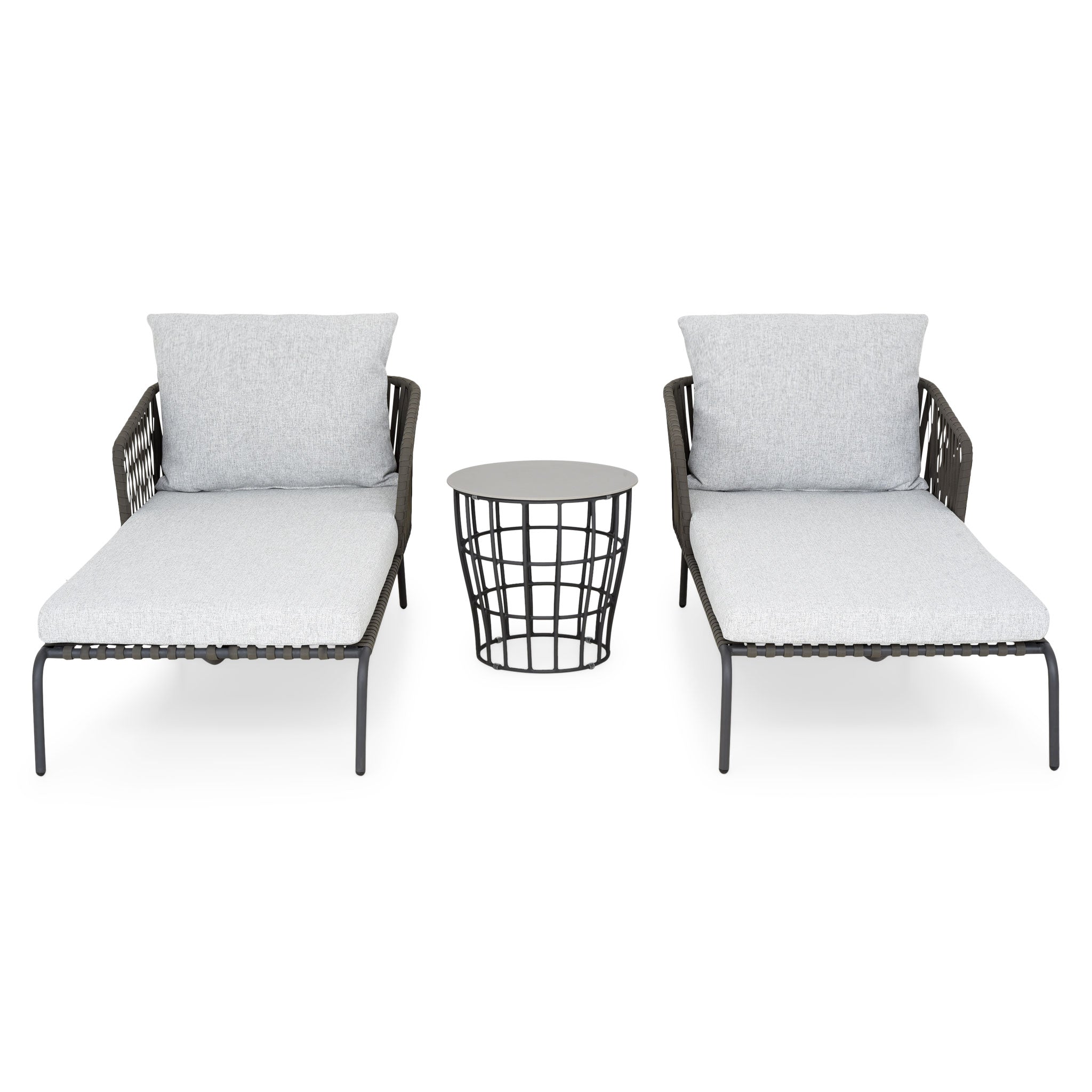 1 f02c4ebd ee20 4a5e aff1 d83acd852d73 1 MILANO Set mobilier terasă/grădină, 2 șezlonguri și măsuță MILANO Set mobilier terasă/grădină, 2 șezlonguri și măsuță - imagine 2