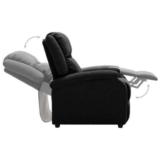 VXL8720286874042 g en hd 6 Fotoliu rabatabil, negru, material textil VXL8720286874042 g en hd 6