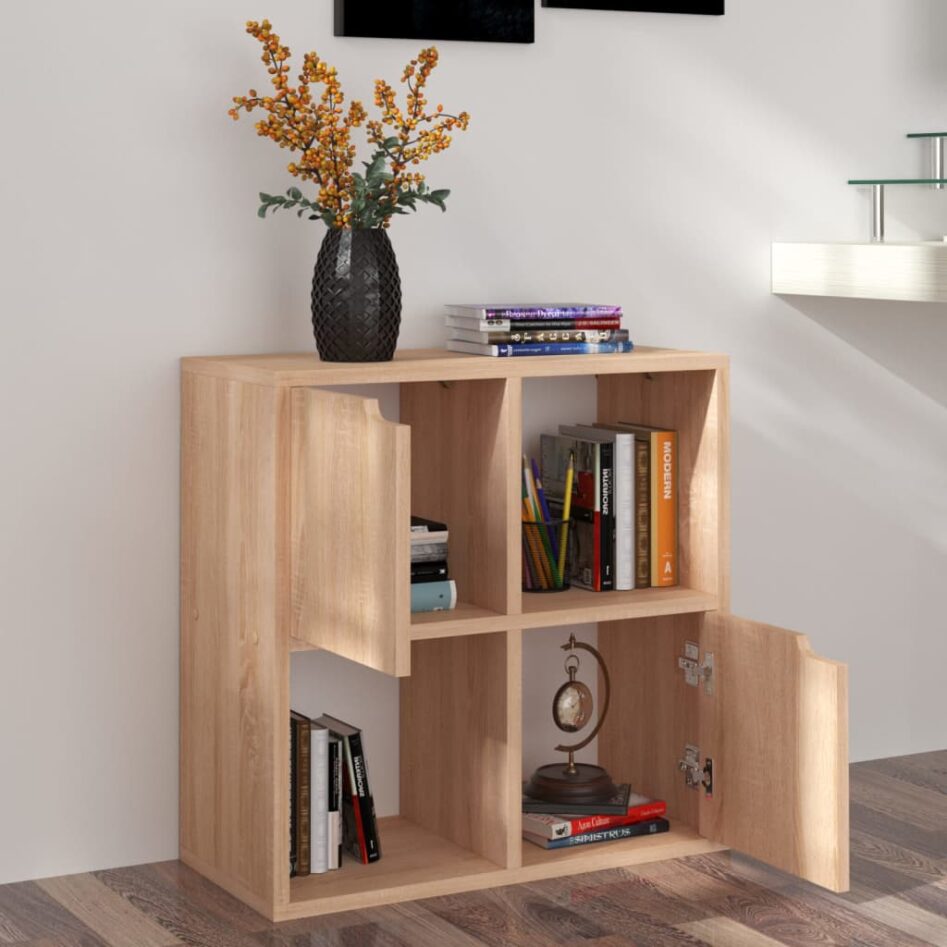 Bibliotecă, stejar sonoma, 60x27,5x59,5 cm, lemn prelucrat