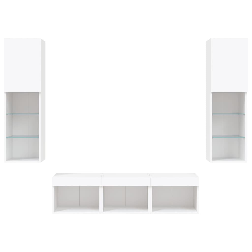 VXL8721012470194 g en hd 5 Unități de perete TV cu LED-uri, 5 piese, alb, lemn prelucrat Unități de perete TV cu LED-uri, 5 piese, alb, lemn prelucrat - imagine 7