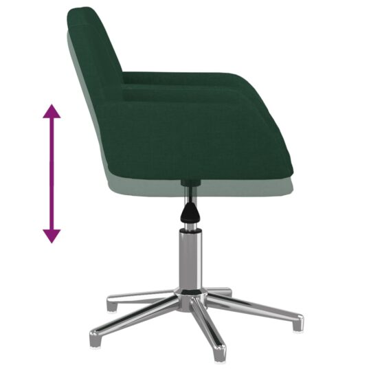 VXL8720287108252 g en hd 5 Scaun de birou pivotant, verde închis, textil VXL8720287108252 g en hd 5