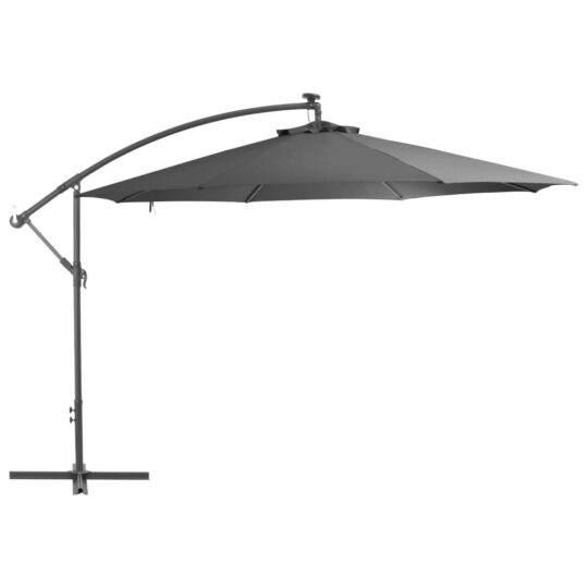 Alternative view of Umbrelă în consolă cu stâlp din aluminiu, 350 cm, antracit