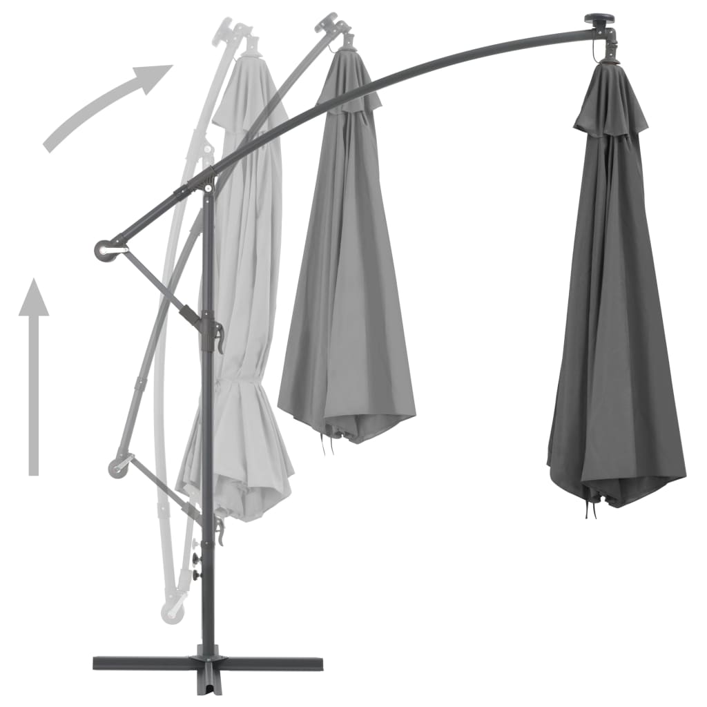 VXL8718475697442 g en hd 3 Umbrelă în consolă cu stâlp din aluminiu, 350 cm, antracit Umbrelă în consolă cu stâlp din aluminiu, 350 cm, antracit - imagine 5