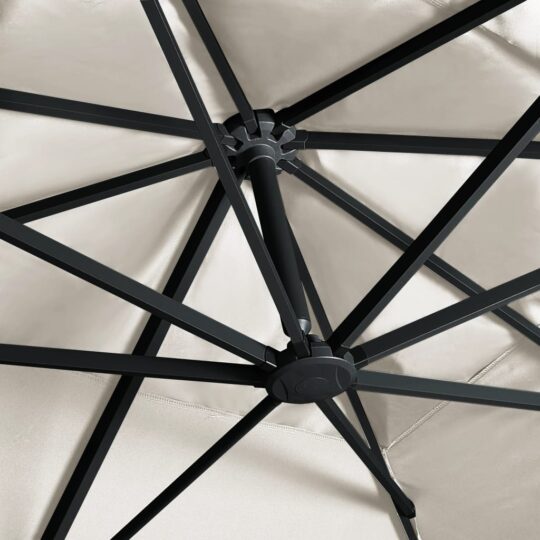 Alternative view of Umbrelă în consolă cu LED, stâlp din aluminiu nisipiu 400x300cm