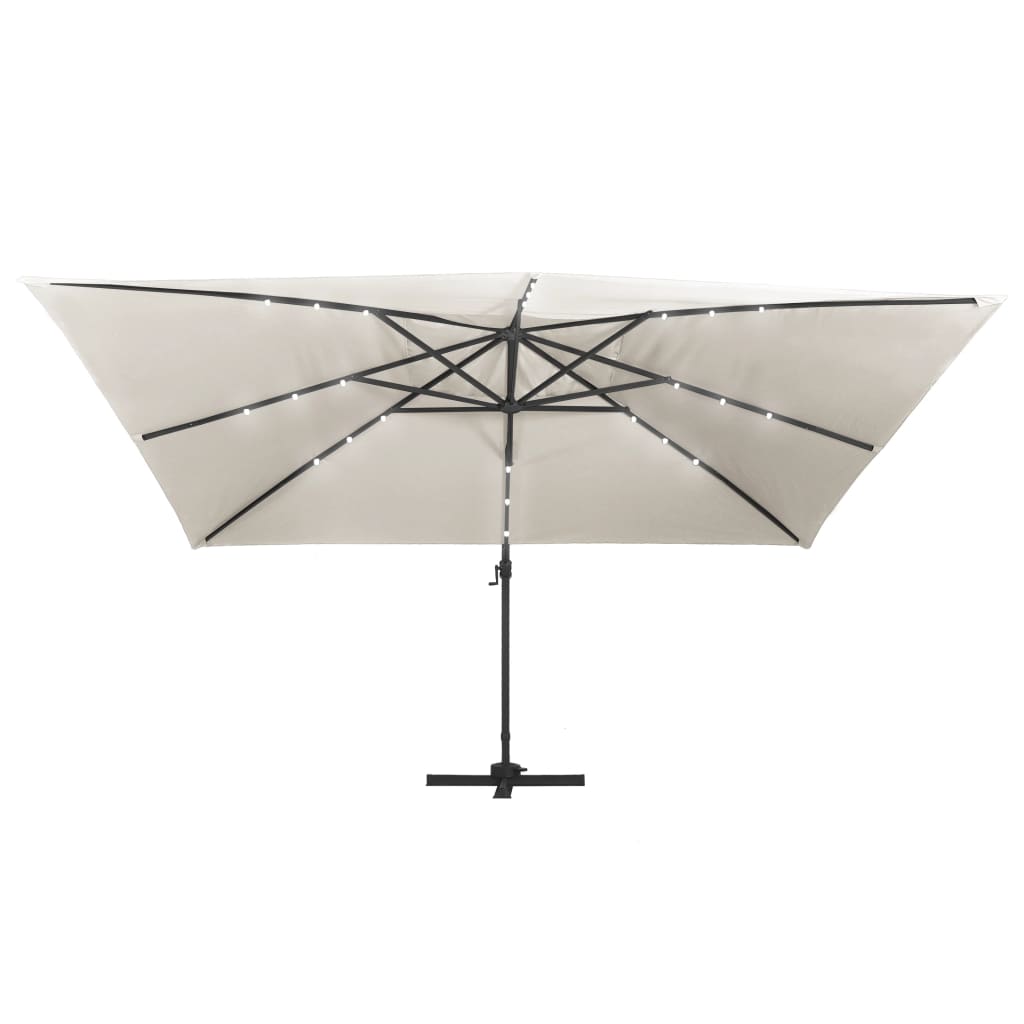 VXL8719883759050 g en hd 4 Umbrelă în consolă cu LED, stâlp din aluminiu nisipiu 400x300cm Umbrelă în consolă cu LED, stâlp din aluminiu nisipiu 400x300cm - imagine 5