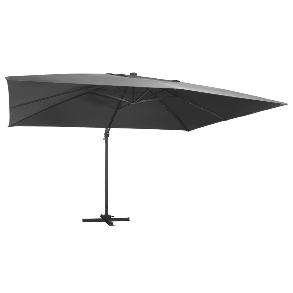 VXL8719883759074 a en hd 1 Umbrelă în consolă cu LED stâlp din aluminiu antracit 400x300cm Umbrelă în consolă cu LED stâlp din aluminiu antracit 400x300cm