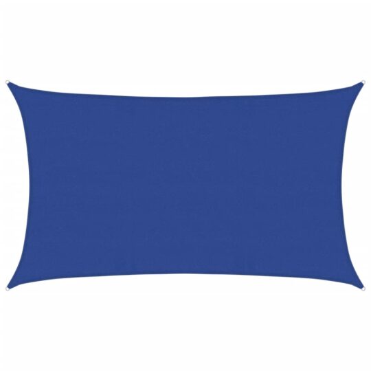 Alternative view of Pânză parasolar, albastru dreptunghiular 5x8 m HDPE 160 g/m²