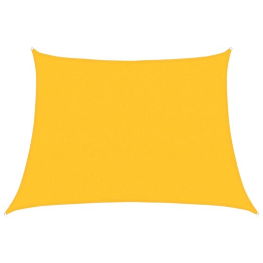 Alternative view of Pânză parasolar, galben, 4/5x3 m, HDPE, 160 g/m², trapez