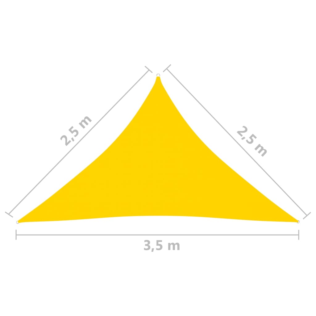 VXL8720286123553 g en hd 5 Parasolar, galben, 2,5x2,5x3,5 m, țesătură oxford, triunghiular Parasolar, galben, 2,5x2,5x3,5 m, țesătură oxford, triunghiular - imagine 7