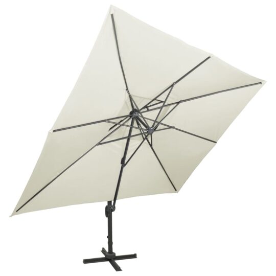 VXL8720286181737 g en hd 2 Umbrelă în consolă cu înveliș dublu, nisipiu, 400x300 cm VXL8720286181737 g en hd 2