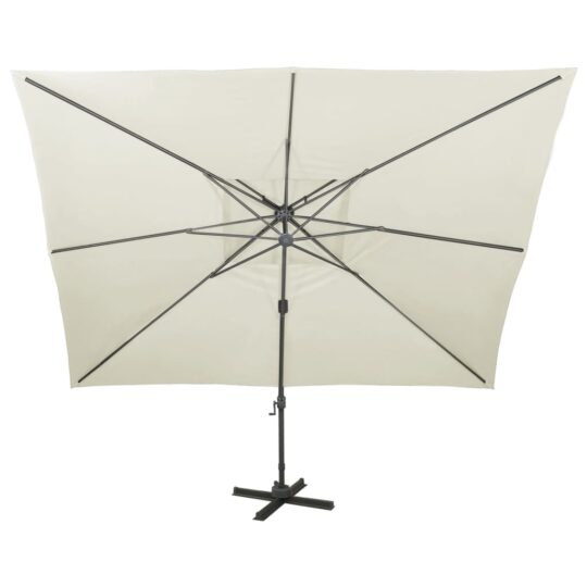 VXL8720286181737 g en hd 3 Umbrelă în consolă cu înveliș dublu, nisipiu, 400x300 cm VXL8720286181737 g en hd 3