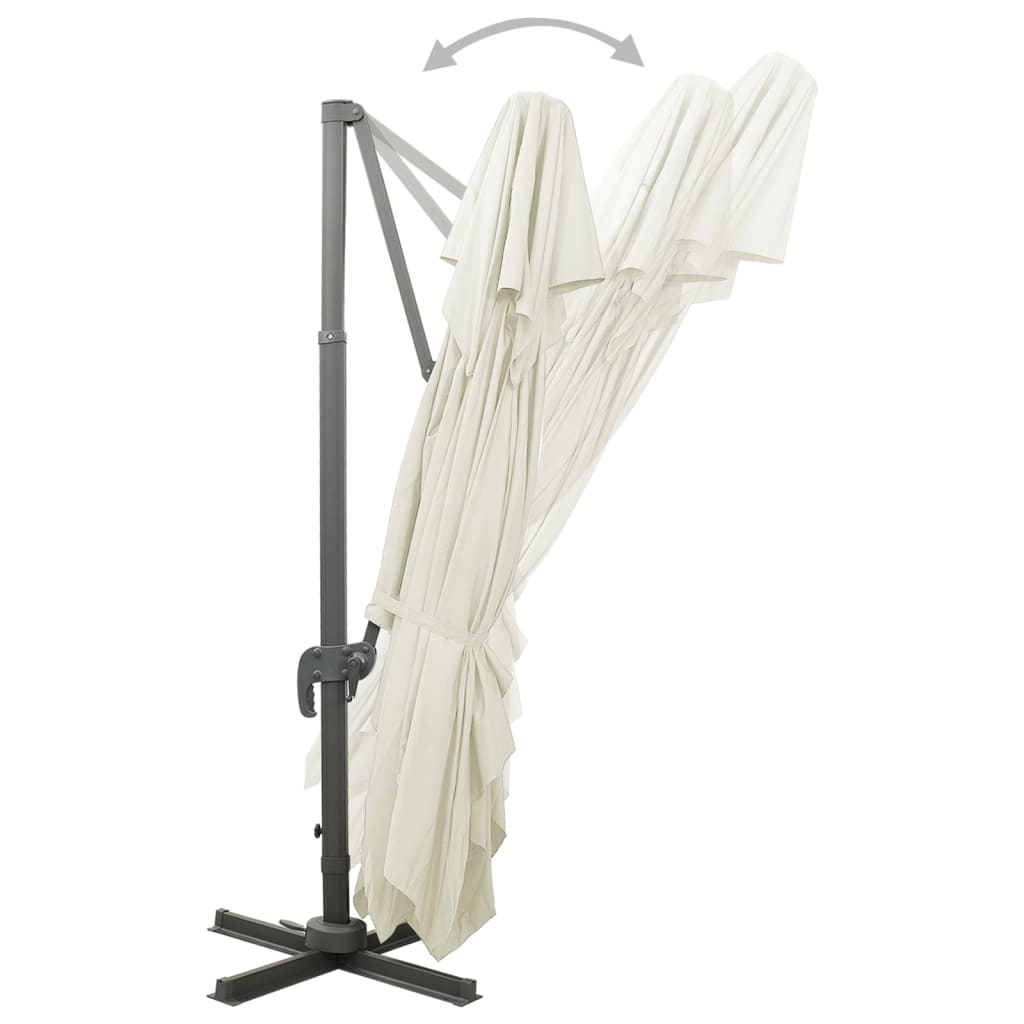 VXL8720286181737 g en hd 4 Umbrelă în consolă cu înveliș dublu, nisipiu, 400x300 cm Umbrelă în consolă cu înveliș dublu, nisipiu, 400x300 cm - imagine 5