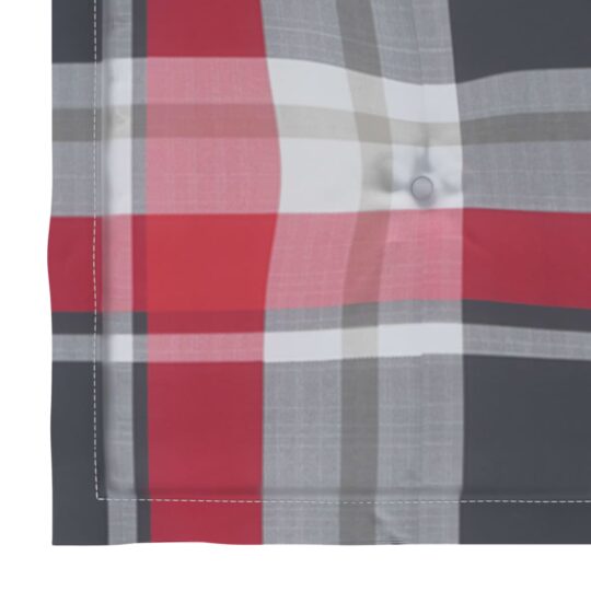 VXL8720286266670 g en hd 7 Scaune grădină perne roșii model carouri, 2 buc. lemn masiv tec VXL8720286266670 g en hd 7