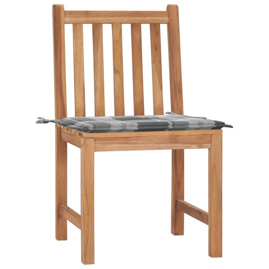 Alternative view of Scaune de grădină cu perne, 2 buc., lemn masiv de tec