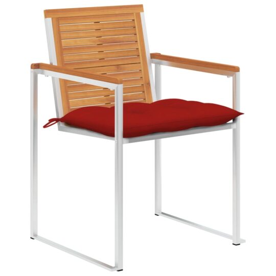 Alternative view of Scaune de grădină cu perne, 6 buc., lemn masiv de acacia