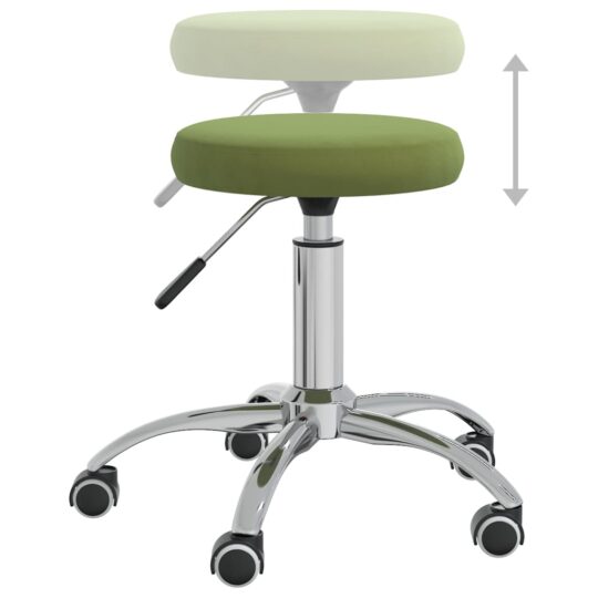 VXL8720286515563 g en hd 4 Scaun de birou pivotant, verde deschis, catifea VXL8720286515563 g en hd 4