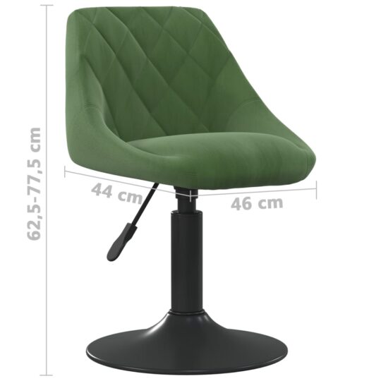 VXL8720286537107 g en hd 7 Scaune de bucătărie pivotante, 2 buc., verde închis, catifea VXL8720286537107 g en hd 7