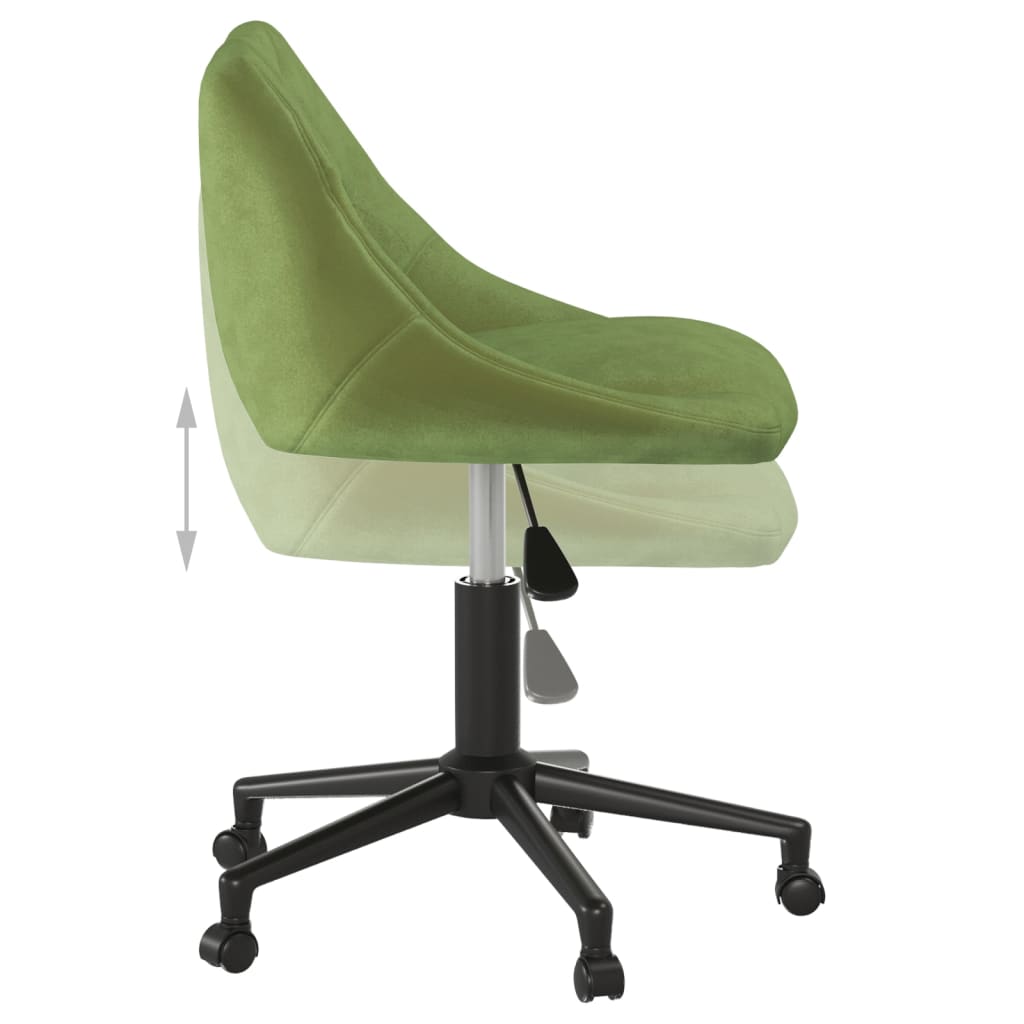VXL8720286538661 g en hd 5 Scaun de birou pivotant, verde deschis, catifea Scaun de birou pivotant, verde deschis, catifea - imagine 7