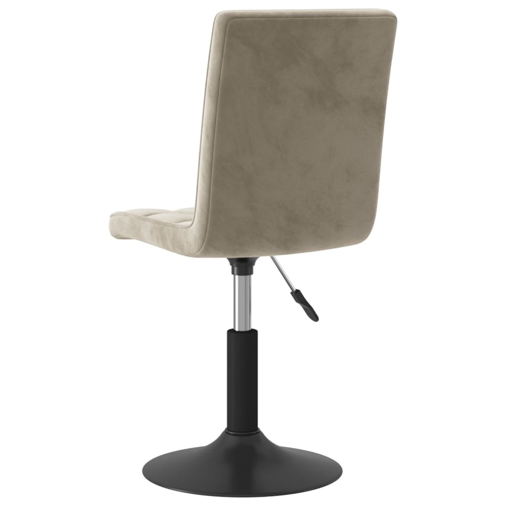VXL8720286541210 g en hd 5 Scaune rotative de bucătărie, 2 buc., gri deschis, catifea Scaune rotative de bucătărie, 2 buc., gri deschis, catifea - imagine 7