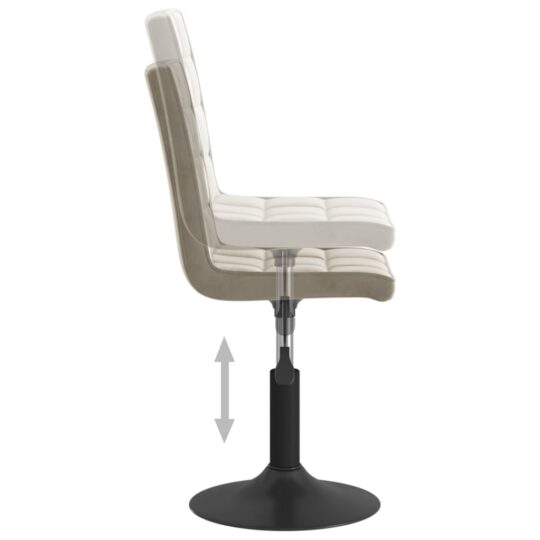 VXL8720286541210 g en hd 6 Scaune rotative de bucătărie, 2 buc., gri deschis, catifea VXL8720286541210 g en hd 6