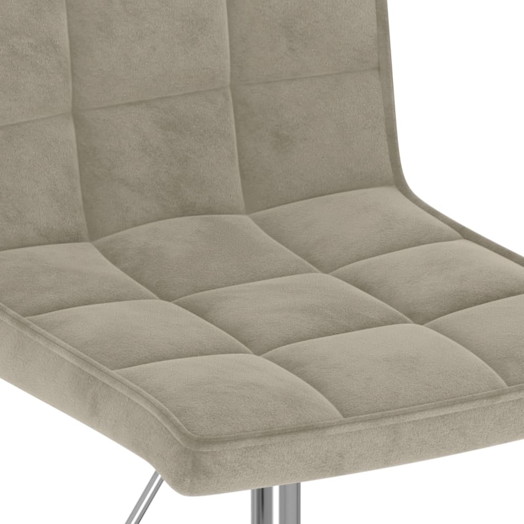 VXL8720286541210 g en hd 7 Scaune rotative de bucătărie, 2 buc., gri deschis, catifea Scaune rotative de bucătărie, 2 buc., gri deschis, catifea - imagine 9