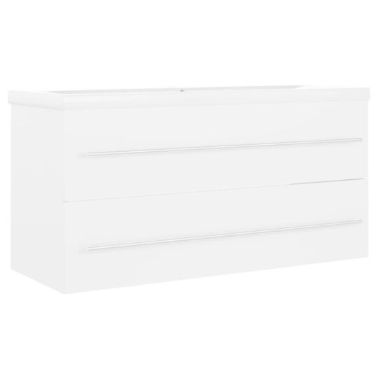 Alternative view of Dulap cu chiuvetă încorporată, alb, lemn prelucrat