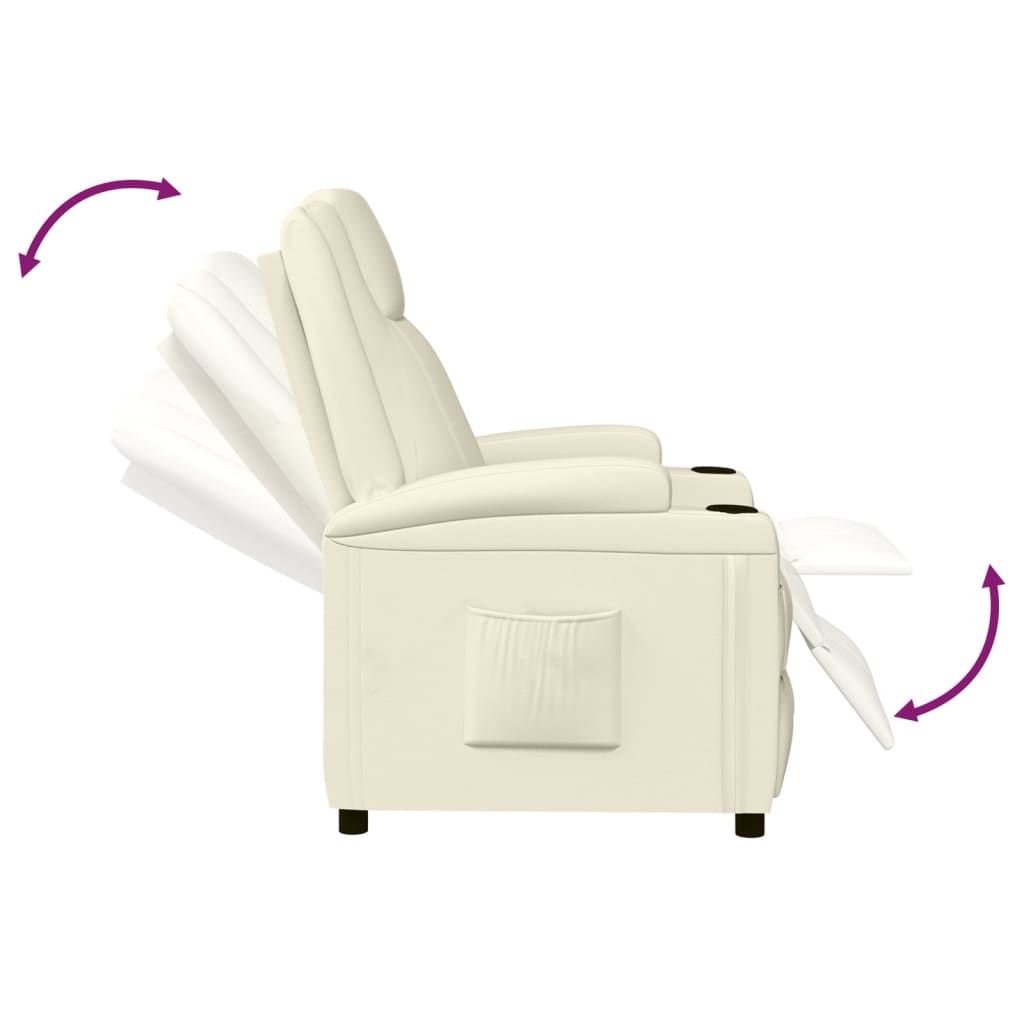 VXL8720287164241 g en hd 4 Fotoliu rabatabil, alb crem, piele ecologică Fotoliu rabatabil, alb crem, piele ecologică - imagine 6