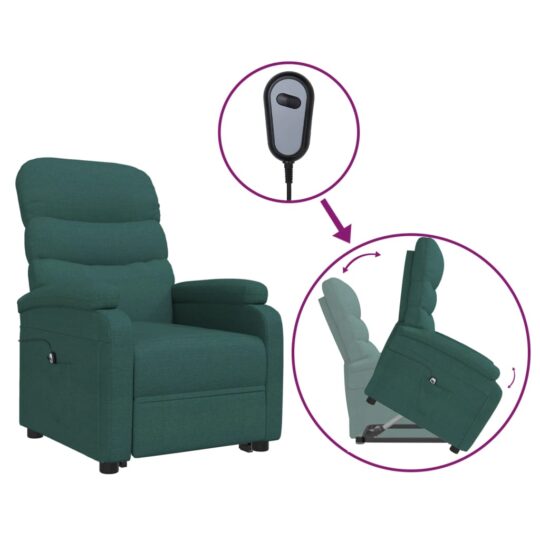 VXL8720287177739 a en hd 1 Fotoliu cu ridicare, verde închis, material textil VXL8720287177739 a en hd 1