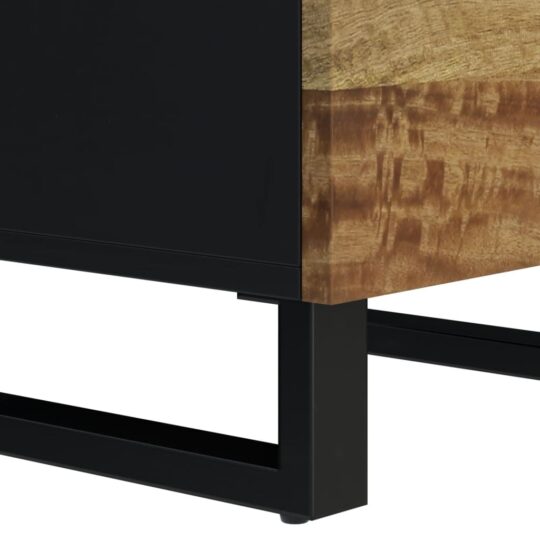 VXL8720845781682 g en hd 6 Dulap înalt cu 3 uși, 40x33x110 cm, lemn masiv mango și fier VXL8720845781682 g en hd 6