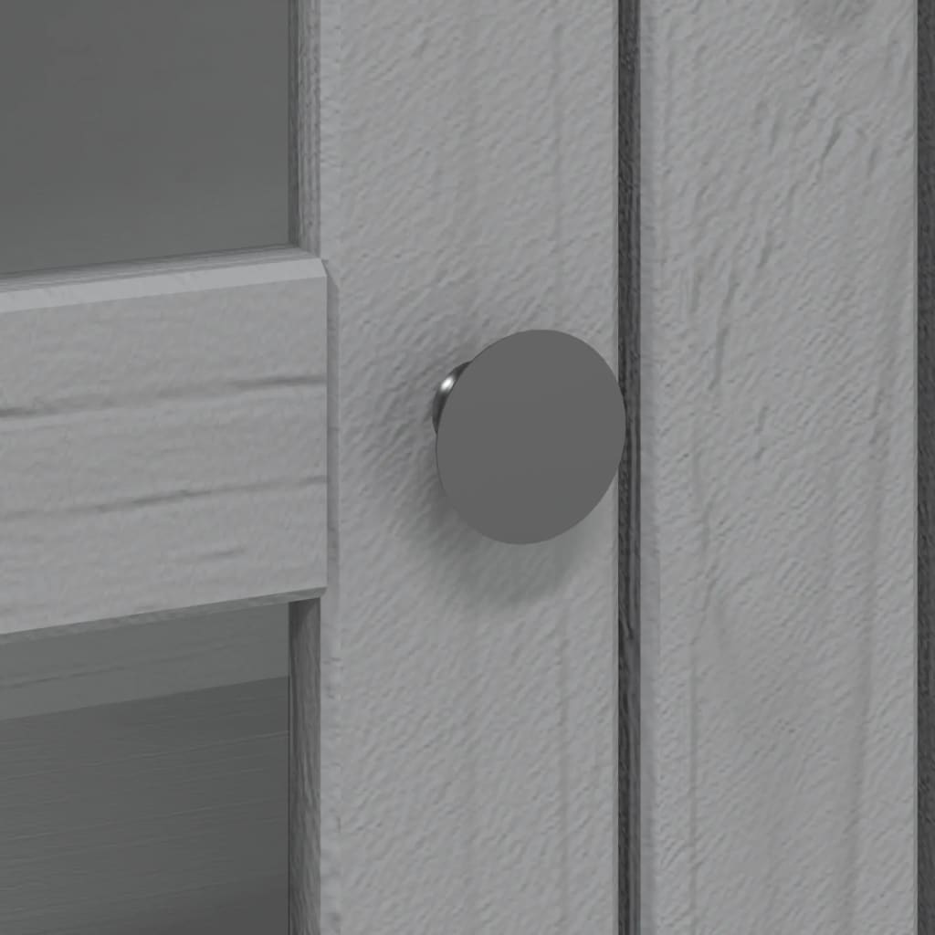 VXL8720845914189 g en hd 5 Dulap cu uși din sticlă „BODO”, gri, lemn masiv de pin Dulap cu uși din sticlă „BODO”, gri, lemn masiv de pin - imagine 7