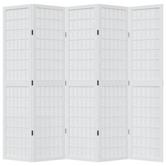 VXL8721012074866 g en hd 2 Paravan cameră 5 panouri, alb, lemn masiv paulownia VXL8721012074866 g en hd 2