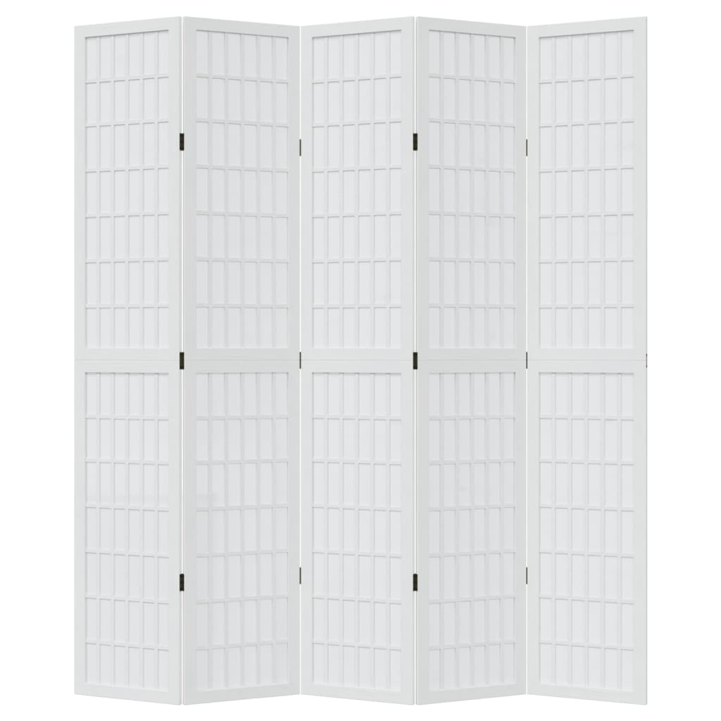 VXL8721012074880 g en hd 2 Paravan cameră 5 panouri, alb, lemn masiv paulownia Paravan cameră 5 panouri, alb, lemn masiv paulownia - imagine 4