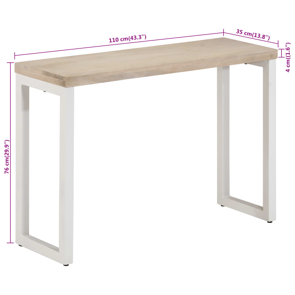 VXL8721012445628 g en hd 7 Masă Consolă Maro 110x35x76 cm Lemn de Mango și Fier Masă Consolă Maro 110x35x76 cm Lemn de Mango și Fier - imagine 8