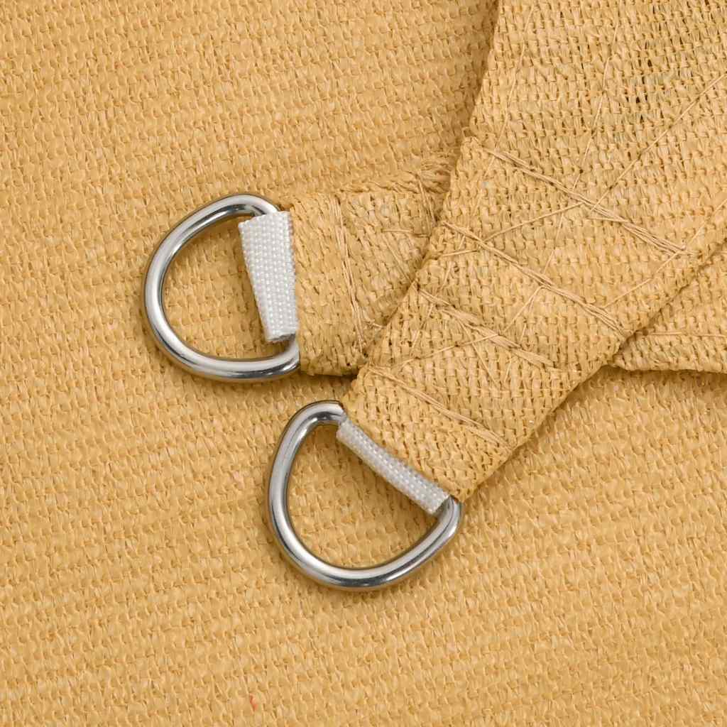 Pânză parasolar nisipiu triunghiular 4x4x5,8 m HDPE 160 g/m² - imagine 6