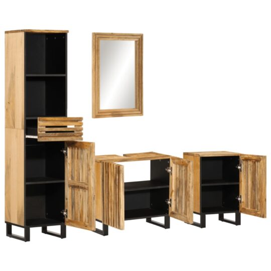 VXL8721012988965 g en hd 1 Set mobilier de baie, 4 piese, lemn masiv de mango brut VXL8721012988965 g en hd 1