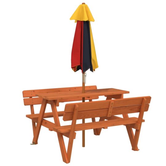 VXL8721102642739 g en hd 4 Masă de picnic pentru 4 copii, cu umbrelă, lemn masiv brad VXL8721102642739 g en hd 4