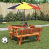 VXL8721102642739 m en hd 1 Masă de picnic pentru 4 copii, cu umbrelă, lemn masiv brad VXL8721102642739 m en hd 1