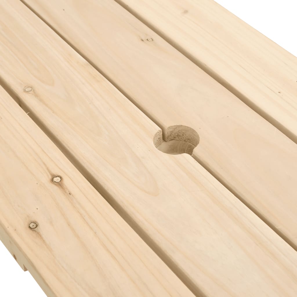 VXL8721102643194 g en hd 5 Masă picnic pentru 4 copii, orificiu umbrelă, lemn masiv brad Masă picnic pentru 4 copii, orificiu umbrelă, lemn masiv brad - imagine 7