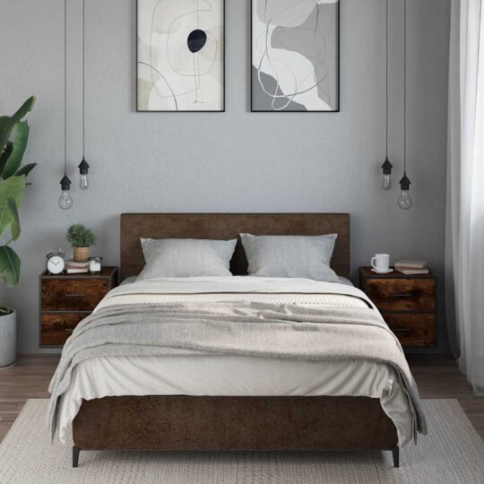 VXL8721102837883 g en hd 1 Noptiere de perete, 2 buc., stejar fumuriu, 40x31x39,5 cm VXL8721102837883 g en hd 1