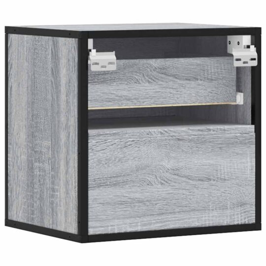 VXL8721102837890 g en hd 5 Noptieră montată pe perete gri Sonoma 40x31x39,5 cm VXL8721102837890 g en hd 5