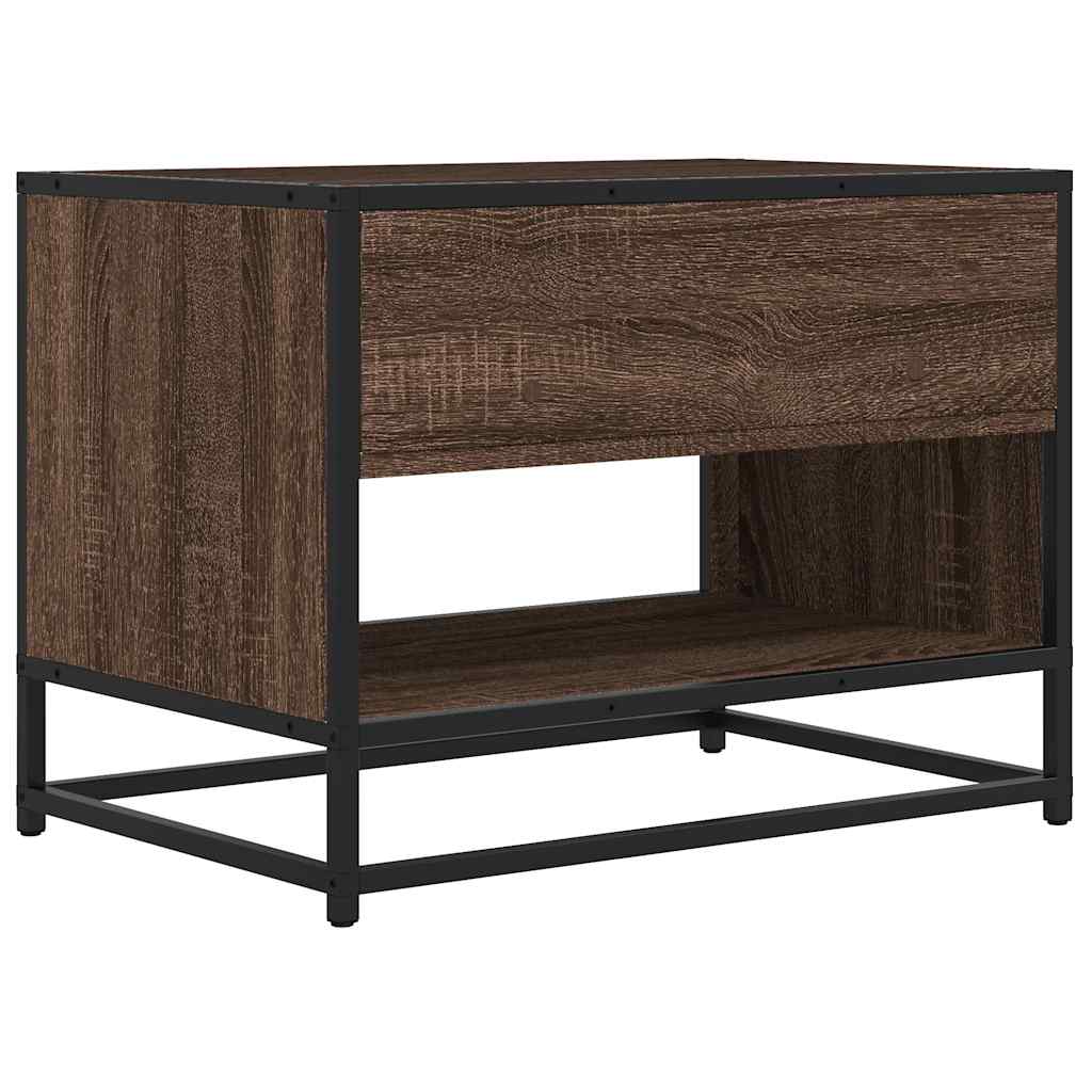 VXL8721102839429 g en hd 4 Comodă TV, stejar maro, 61x40x46 cm lemn prelucrat și metal Comodă TV, stejar maro, 61x40x46 cm lemn prelucrat și metal - imagine 6