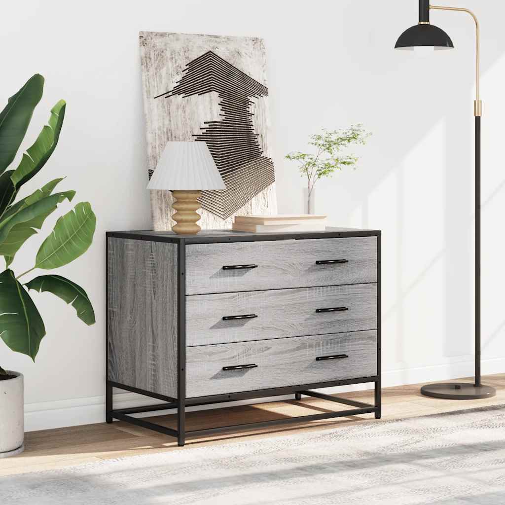 VXL8721102841361 g en hd 1 Dulap cu sertar, gri sonoma, 70x41x56 cm, lemn prelucrat Dulap cu sertar, gri sonoma, 70x41x56 cm, lemn prelucrat - imagine 3