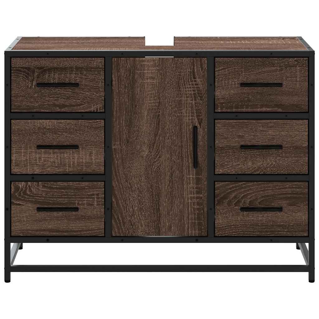 VXL8721102843426 g en hd 3 Dulap chiuveta de baie, stejar maro, 80x33x60 cm, lemn compozit Dulap chiuveta de baie, stejar maro, 80x33x60 cm, lemn compozit - imagine 5