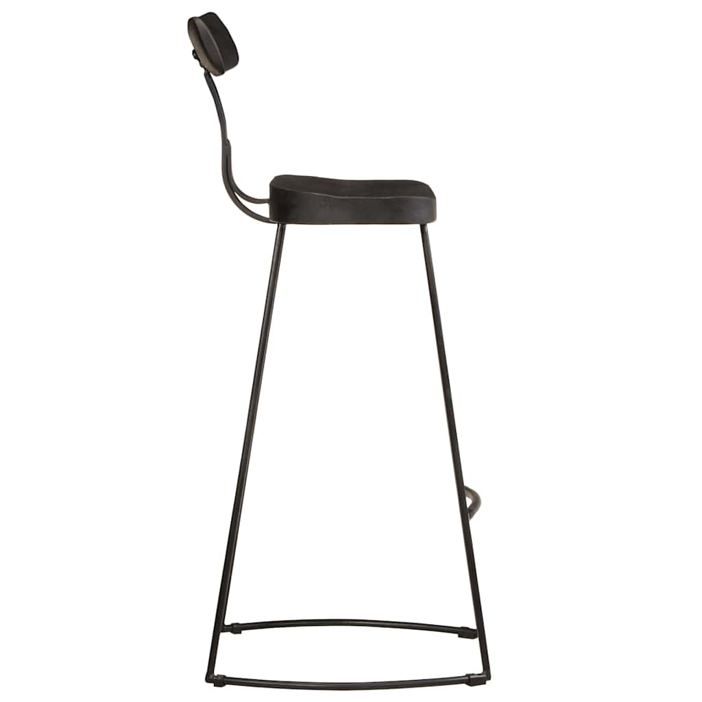 VXL8721102922114 g en hd 2 Scaune de bar 2 buc Negru 49x43x103 cm Lemn masiv Mango Scaune de bar 2 buc Negru 49x43x103 cm Lemn masiv Mango - imagine 3