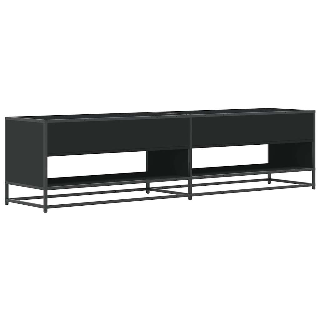 VXL8721102923067 g en hd 4 Comodă TV, negru, 180,5x40x46 cm, lemn prelucrat Comodă TV, negru, 180,5x40x46 cm, lemn prelucrat - imagine 6