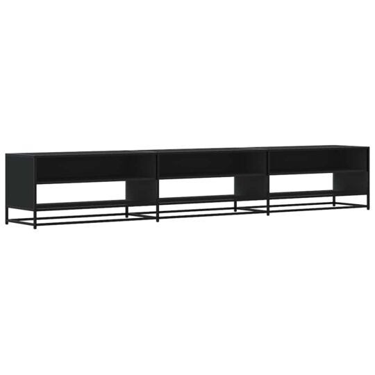VXL8721102923166 a en hd 1 Comodă TV, negru, 270x40x46 cm, lemn prelucrat VXL8721102923166 a en hd 1
