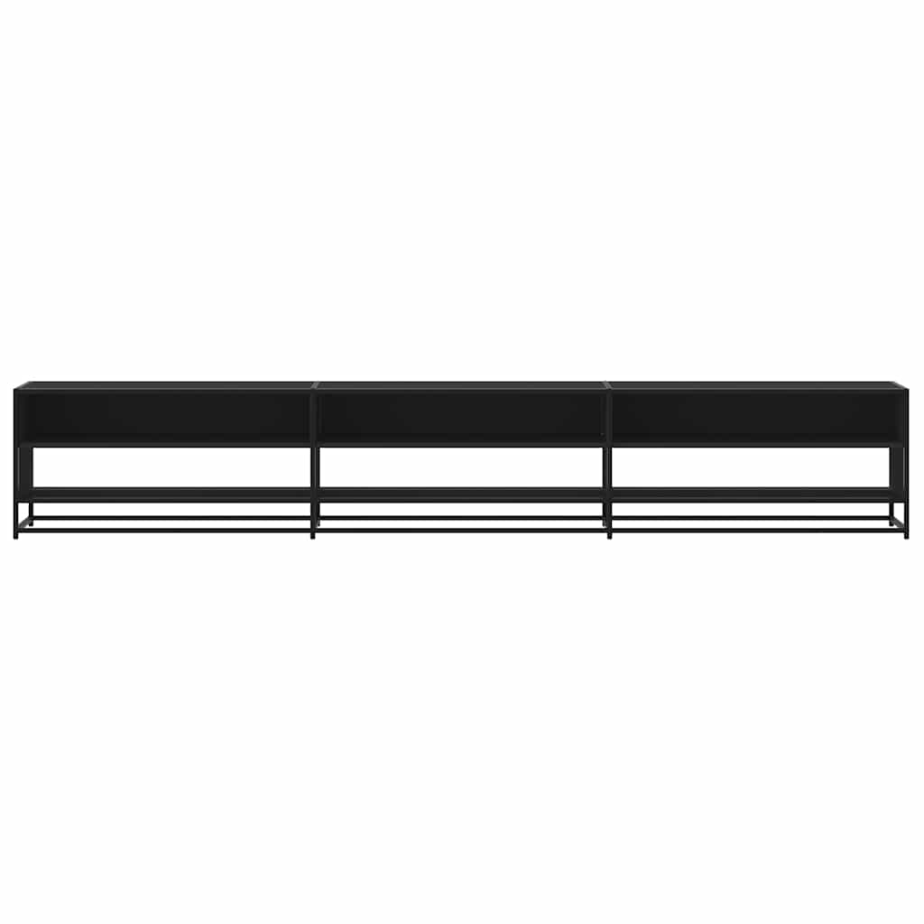 VXL8721102923166 g en hd 2 Comodă TV, negru, 270x40x46 cm, lemn prelucrat Comodă TV, negru, 270x40x46 cm, lemn prelucrat - imagine 4