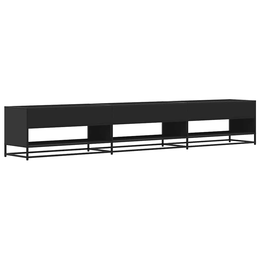 VXL8721102923166 g en hd 4 Comodă TV, negru, 270x40x46 cm, lemn prelucrat Comodă TV, negru, 270x40x46 cm, lemn prelucrat - imagine 6